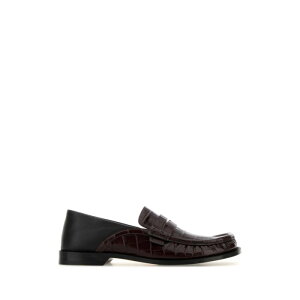 LOEWE ���G�x �����Y ���[�t�@�[ MLSC290X01DARKBROWNBLACK Two-tone leather Campo loafers Multicoloured 41 42 43 44 45 46 �y���������E�֐ō��z