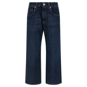 Brunello Cucinelli �u���l���E�N�`�l�� ���f�B�[�X �W�[���Y MP095P4008C9370 Cropped jeans Blue IT36 IT38 IT40 IT42 IT44 �y���������E�֐ō��z