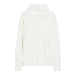 Max Mara �}�b�N�X�}�[�� ���f�B�[�X �j�b�g�E�Z�[�^�[�E�J�[�f�B�K�� 2421366012650001 Vitalba Wool And Cashmere Polo-Neck Jumper White S M XS �y���������E�֐ō��z