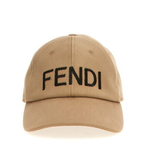 FENDI �t�F���f�B �����Y �X�q FXQ969AU3QF0QB9 Logo cap Brown onesize IT0 �y���������E�֐ō��z