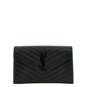 Saint Laurent �T�����[���� ���f�B�[�X �n���h�o�b�O�E�V�����_�[�o�b�O 377828BOW081000 'Cassandre' clutch Black onesize �y���������E�֐ō��z
