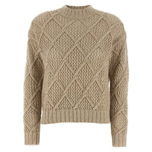 Max Mara Studio �}�b�N�X�}�[�� �X�e���f�B�I ���f�B�[�X �j�b�g�E�Z�[�^�[�E�J�[�f�B�K�� 2526366052600001 'Ellade' sweater Beige M S XS L �y���������E�֐ō��z