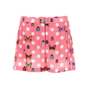 VERSACE ���F���T�[�`�F ���f�B�[�X �V���[�g�p���c 10112911A082115P020 'Heritage Butterflies & Ladybugs Polka Dot' capsule Shorts Pink IT38 IT40 IT42 40 42 �y���������E�֐ō��z