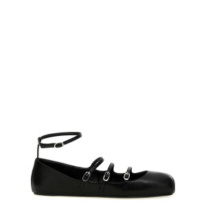Alexander McQUEEN �A���L�T���_�[�E�}�b�N�C�[�� ���f�B�[�X �t���b�g�V���[�Y 780745WIEN51000 Leather strap ballet flats Black IT351/2 IT36 IT361/2 IT37 IT371/2 IT38 IT381/2 IT39 IT391/2 IT40 IT41 39 39.5 38 37 37.5 36 36.5 35.5 35 