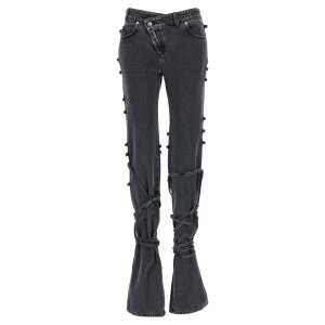 Alexander McQUEEN �A���L�T���_�[�E�}�b�N�C�[�� ���f�B�[�X �W�[���Y 804375QMACX1307 Jeans asymmetric closure Black 28 26 25 27 24 29 �y���������E�֐ō��z