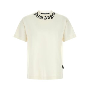 Palm Angels �p�[���G���W�F���X �����Y T�V���c�E�J�b�g�\�[ PMAA109S26JER00803100310 'Neck Logo' T-shirt White/Black L M S XL XS 2XS �y���������E�֐ō��z