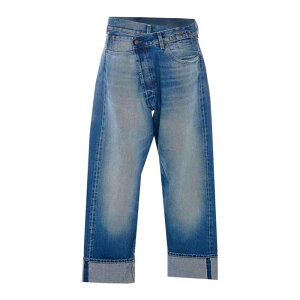 R13 �A�[���T�[�e�B�[�� ���f�B�[�X �W�[���Y R13WD193D382B Abyss Selve Cuffed Cossover Jeans Blue 26 25 27 �y���������E�֐ō��z