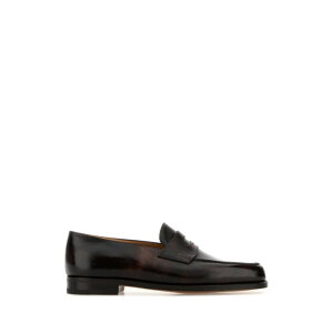 John Lobb �W�������u �����Y ���[�t�@�[ 309181L2Y Dark brown leather Lopez loafers Brown 81/2 101/2 91/2 6.5 8 7 5.5 10 6 9 11 7.5 8.5 9.5 �y���������E�֐ō��z