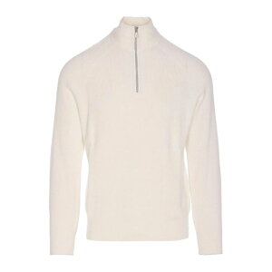 Brunello Cucinelli ulEN`l Y jbgEZ[^[EJ[fBK M29400104CO312 Half Zip Sweater White 56 54 50 yE֐ōz