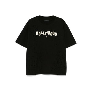 AMIRI �A�~�� �����Y T�V���c�E�J�b�g�\�[ AMJYTE1092001 Hollywood Cotton T-Shirt Black L M �y���������E�֐ō��z