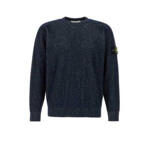 STONE ISLAND �X�g�[���A�C�����h �����Y �j�b�g�E�Z�[�^�[�E�J�[�f�B�K�� L1S155100033S0N12V0M20 Dark blue cotton blend sweater Blue S M L XL �y���������E�֐ō��z