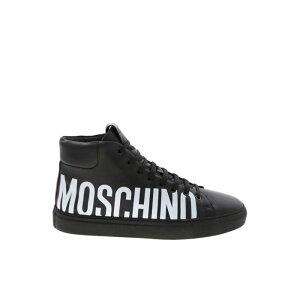 yyVubNtCf[ő80%OFF+P2{~zMOSCHINO XL[m Y Xj[J[ MB15052G08GA0000 Logo print leather sneakers Black 41 yE֐ōz