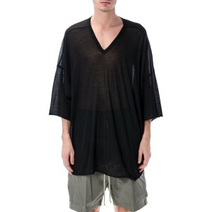 Rick Owens ���b�N �I�E�G���X �����Y T�V���c�E�J�b�g�\�[ RR01F2279UC09 Rick Owens T-shirts and Polos Black Blacks and greys onesize �y���������E�֐ō��z