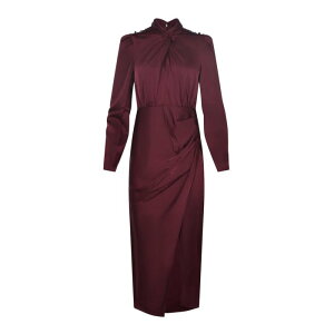 self-portrait ZtE|[gCg fB[X s[XEhXEI[C RS25911MRED Dress Made Of Satin Purple 10 14 yE֐ōz