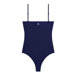 Courreges �N���[�W�� ���f�B�[�X �����s�[�X�E�h���X�E�I�[���C������ 125JMB042PA00437075 Heritage Swimsuit Dark Blue S XS M �y���������E�֐ō��z