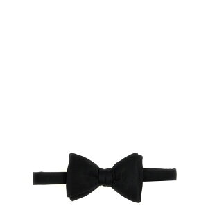 ZEGNA [jA Y lN^C E8D60T4PLBK1001 Silk bow tie Black onesize yE֐ōz