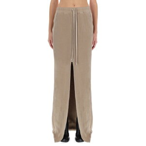 Rick Owens DRKSHDW ���b�N �I�E�G���X �_�[�N�V���h�E ���f�B�[�X �X�J�[�g DS02E7333FSL88 LONG PHILEG PILLAR SKIRT IVORY M S �y���������E�֐ō��z