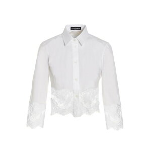 Dolce & Gabbana �h���`�F�K�b�o�[�i ���f�B�[�X �V���c�E�u���E�X F5Q65TFUEEEW0800 Lace shirt White IT38 IT40 IT42 IT44 IT46 IT48 40 42 44 38 48 46 �y���������E�֐ō��z