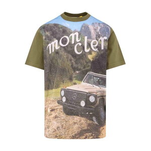 【楽天お買い物マラソン 最大80%OFF+P2倍】Moncler モンクレール メンズ Tシャツ・カットソー 4018C0000389AB9816 T-Shirt and beige pole Beige S M 【送料無料・関税込】