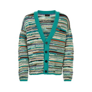 ALANUI AkC Y jbgEZ[^[EJ[fBK LMHB027R24KNI0044384 Embroidered cotton blend Madurai cardigan Printed S M yE֐ōz