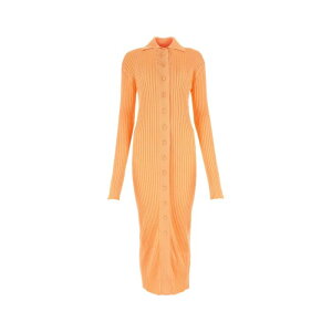 Jil Sander ジルサンダー レディース ワンピース・ドレス・オールインワン J02HP0011J18287837 Pastel orange viscose shirt dress Orange 34year 36year 【送料無料・関税込】