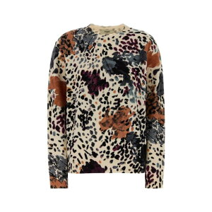 FENDI �t�F���f�B ���f�B�[�X �j�b�g�E�Z�[�^�[�E�J�[�f�B�K�� FZXE25AYM4F047E Printed wool blend sweater Printed 42 44 40 �y���������E�֐ō��z