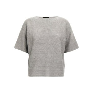 FABIANA FILIPPI �t�@�r�A�i�t�B���b�s ���f�B�[�X �j�b�g�E�Z�[�^�[�E�J�[�f�B�K�� MAD265F097L2338132 Shiny cotton sweater Gray IT38 IT40 IT42 IT44 IT46 46 42 44 40 38 �y���������E�֐ō��z