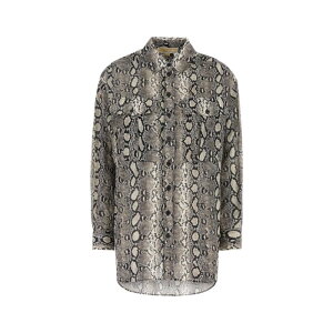 MICHAEL MICHAEL KORS �}�C�P���E�}�C�P���E�R�[�X ���f�B�[�X �V���c�E�u���E�X MT540WAK6ASOFTECRU Printed cotton shirt Animal Print XS S M �y���������E�֐ō��z