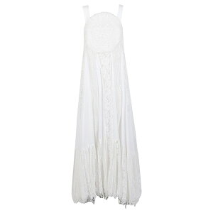LOEWE ���G�x ���f�B�[�X �����s�[�X�E�h���X�E�I�[���C������ S616Y09XBD2100 LOEWE PAULA'S IBIZA Dresses White Light and natural S 36 �y���������E�֐ō��z