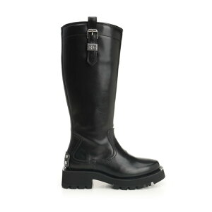GANNI �K�j�[ ���f�B�[�X �u�[�c S3022099 Studs High Boot Crinkle Oleatex Black EU36 EU37 EU38 EU39 EU40 EU34 EU35 EU41 EU42 36 37 38 39 40 �y���������E�֐ō��z