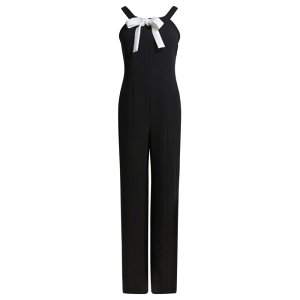 Max Mara �}�b�N�X�}�[�� ���f�B�[�X �����s�[�X�E�h���X�E�I�[���C������ 2521246027ESTRO004 Jumpsuit with bow and zipper Black 38 40 42 �y���������E�֐ō��z