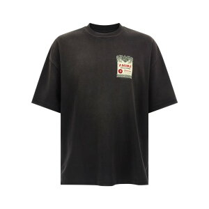 AMIRI �A�~�� �����Y T�V���c�E�J�b�g�\�[ AMTOJR1105001 'Chateau Stamp' T-shirt Black L M S XL 2XL �y���������E�֐ō��z