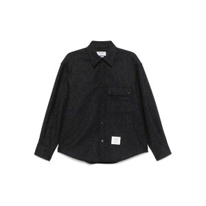Thom Browne �g���E�u���E�� �����Y �V���c�E�u���E�X MWL420A05385415 Oversized Pc Shirt W/ Double Needle Dark Blue 4 5 2 3 �y���������E�֐ō��z