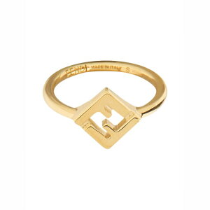 FENDI tFfB fB[X O 8AL012B08F0CFK "FOREVER" RING GOLD L M S yE֐ōz