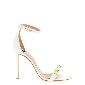 Elisabetta Franchi �G���U�x�b�^ �t�����L ���f�B�[�X �T���_�� SA12L61E2360 Leather sandals White 36.5 37 37.5 38 38.5 39 39.5 40 41 �y���������E�֐ō��z