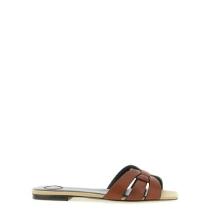 Saint Laurent �T�����[���� ���f�B�[�X �T���_�� 863759DWE006036 'Tribute' mules Brown 35 36 37 38 39 40 39.5 40.5 36.5 37.5 35.5 38.5 41 42 41.5 �y���������E�֐ō��z