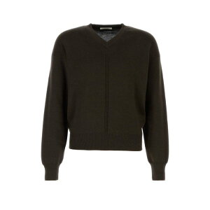 LEMAIRE [ Y jbgEZ[^[EJ[fBK TO1430LK087BR397 Dark brown wool and acrylic sweater Brown S L XL M yE֐ōz