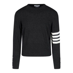 Thom Browne �g���E�u���E�� �����Y �j�b�g�E�Z�[�^�[�E�J�[�f�B�K�� MKAS01A00011022 Sweater Black 4 3 5 �y���������E�֐ō��z