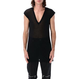 Rick Owens ���b�N �I�E�G���X �����Y T�V���c�E�J�b�g�\�[ RU01F2233UC09 Rick Owens T-shirts and Polos Black Blacks and greys M L �y���������E�֐ō��z