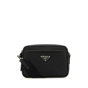 Prada �v���_ �����Y �n���h�o�b�O�E�V�����_�[�o�b�O 2VH1709Z2F0002 Black leather crossbody bag Black onesize �y���������E�֐ō��z