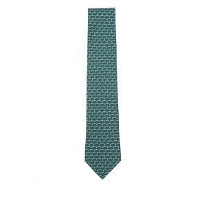 FERRAGAMO tFK Y lN^C 3513630789413VESCU Tie Ferragamo BLUE/GREEN onesize yE֐ōz