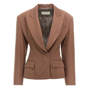 Dries Van Noten �h���X���@���m�b�e�� ���f�B�[�X �u���U�[�E�W���P�b�g 2510104011176811 'Bohana' blazer Brown FR34 FR36 FR38 �y���������E�֐ō��z