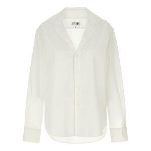 MM6 Maison Margiela �G���G���V�b�N�X ���f�B�[�X �V���c�E�u���E�X S52DT0035S47294100 V-neck shirt White IT40 IT42 42 40 �y���������E�֐ō��z