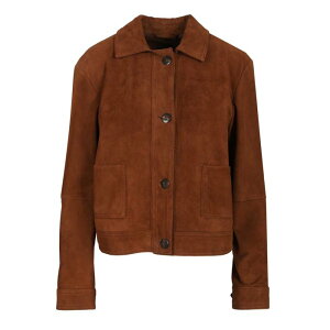 Max Mara Studio �}�b�N�X�}�[�� �X�e���f�B�I ���f�B�[�X ���U�[&�t�@�[�W���P�b�g�E�R�[�g 2616441021600007002 Boxy suede jacket Brown IT34 IT36 IT38 IT40 IT42 IT44 IT46 IT48 IT50 IT52 IT54 �y���������E�֐ō��z