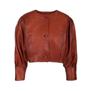 Chloe �N���G ���f�B�[�X ���U�[&�t�@�[�W���P�b�g�E�R�[�g CH26SCV97201642 Short jacket Bordeaux FR30 FR32 FR34 FR36 FR38 FR40 FR42 FR44 FR46 FR48 FR50 FR52 FR54 FR56 FR58 38 40 36 �y���������E�֐ō��z