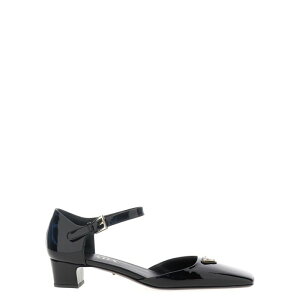 Prada �v���_ ���f�B�[�X �p���v�X�E�n�C�q�[�� 1I601NF035069F0002 Logo patent pumps Black IT351/2 IT36 IT361/2 IT37 IT371/2 IT38 IT381/2 IT39 IT40 35.5 36 36.5 37 37.5 38 38.5 39 40 �y���������E�֐ō��z