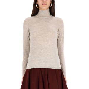 Max Mara �}�b�N�X�}�[�� ���f�B�[�X �j�b�g�E�Z�[�^�[�E�J�[�f�B�K�� 2521366072600271002 TURTLENECK SWEATER MEANA BEIGE XL M S L �y���������E�֐ō��z