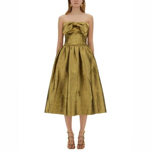 self-portrait �Z���t�E�|�[�g���C�g ���f�B�[�X �����s�[�X�E�h���X�E�I�[���C������ RS25900MGDGOLD METALLIC JACQUARD MIDI DRESS GOLD 10 12 8 �y���������E�֐ō��z