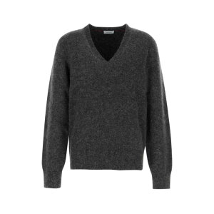 FERRAGAMO tFK Y jbgEZ[^[EJ[fBK 122492777966CHARCOAL Charcoal stretch alpaca blend sweater Grey M L yE֐ōz