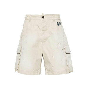 Dsquared2 �f�B�[�X�N�G�A�[�h �����Y �V���[�g�p���c S74MU0833S41794806 Paint splatter-detail cargo shorts Beige 52 50 �y���������E�֐ō��z